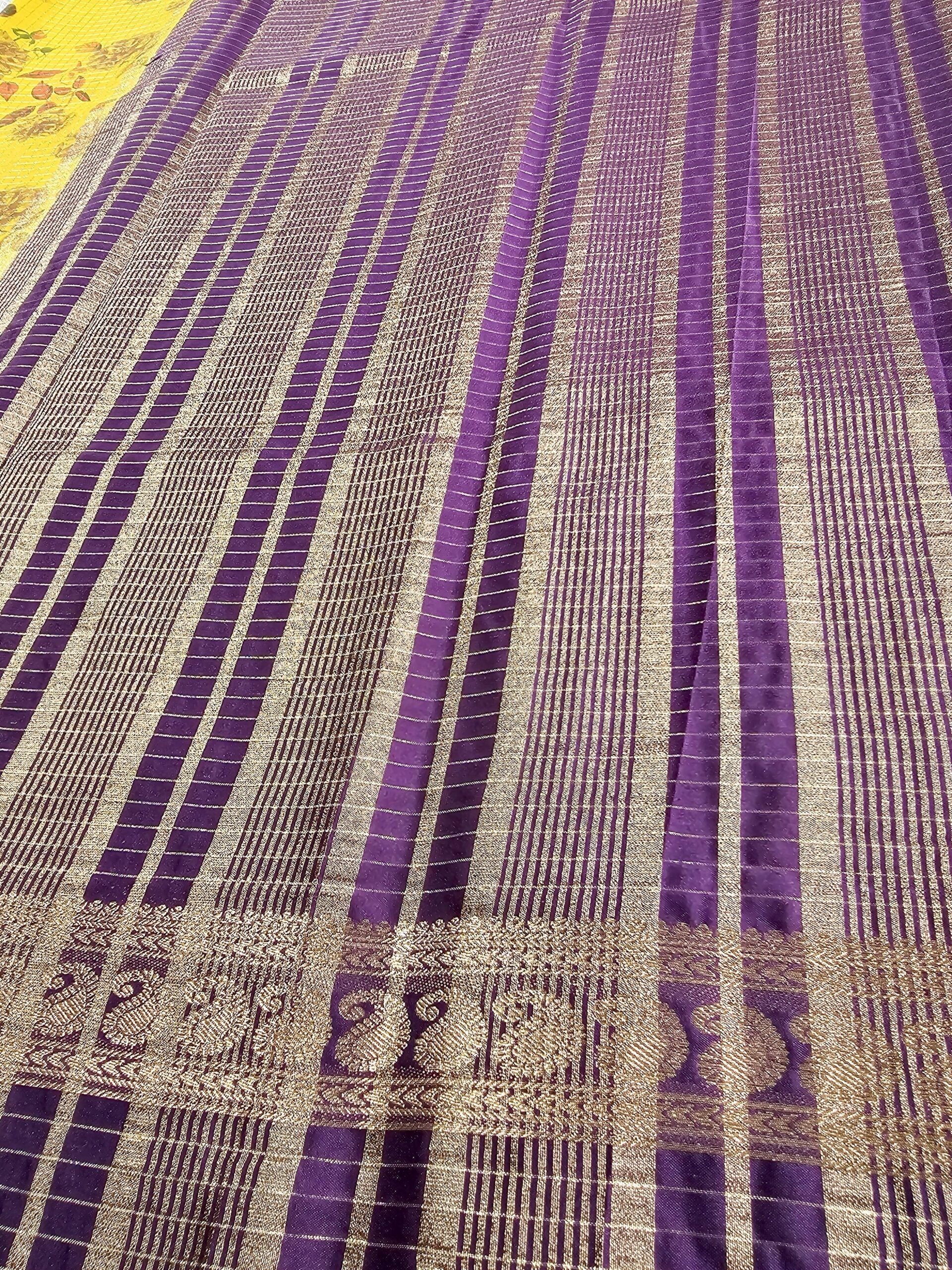 Semi Mysore Crepe Digital Check Print - Image 3
