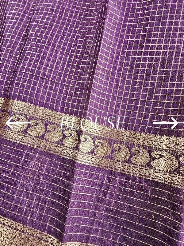 Semi Mysore Crepe Digital Check Print - Image 4