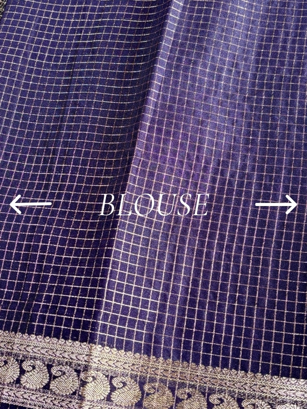 Semi Mysore Crepe Digital Check Print - Image 4