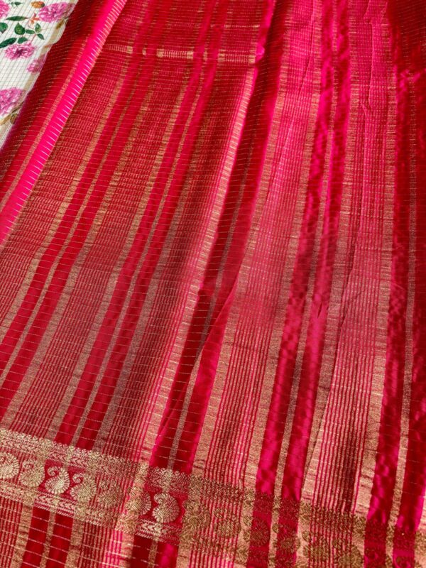 Semi Mysore Crepe Digital Check Print - Image 3
