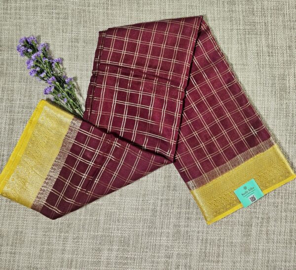 Pure Viscose Crepe Check - Image 2