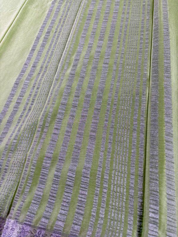 Chiffon Silver Zari Border - Image 2
