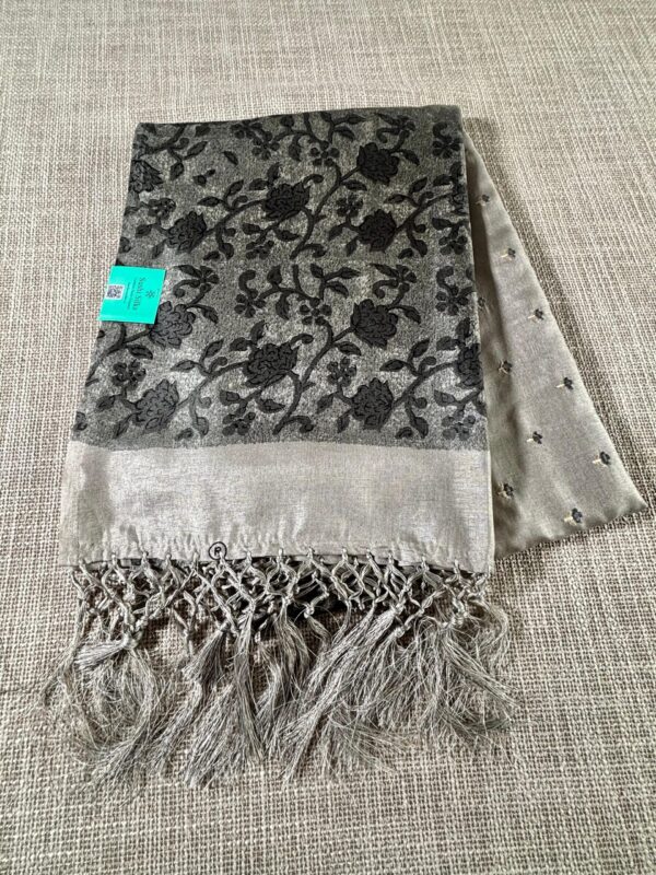 Linen Printed Zari Border