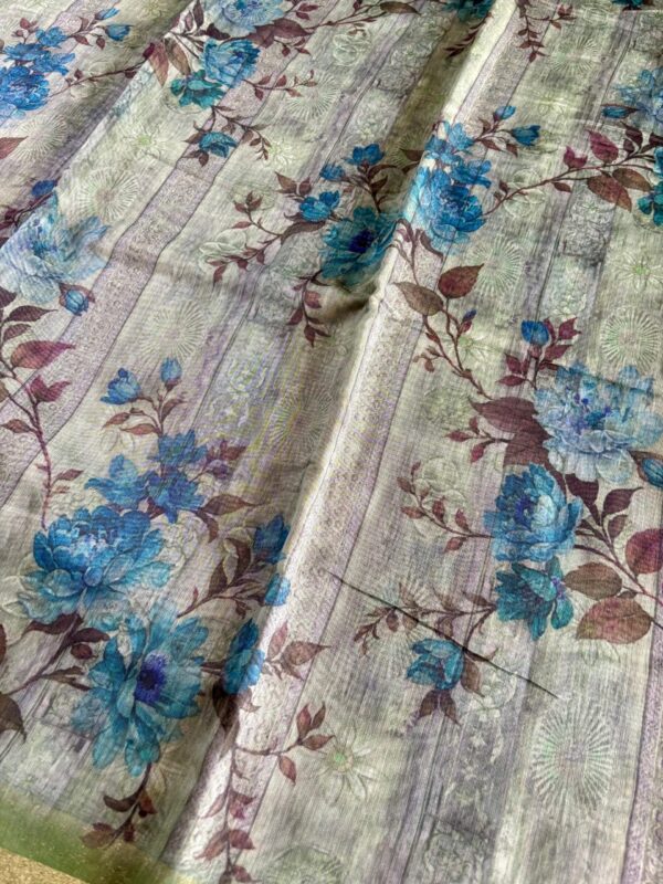 Linen Printed Zari Border - Image 2