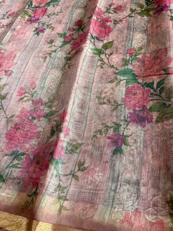 Linen Printed Zari Border - Image 2