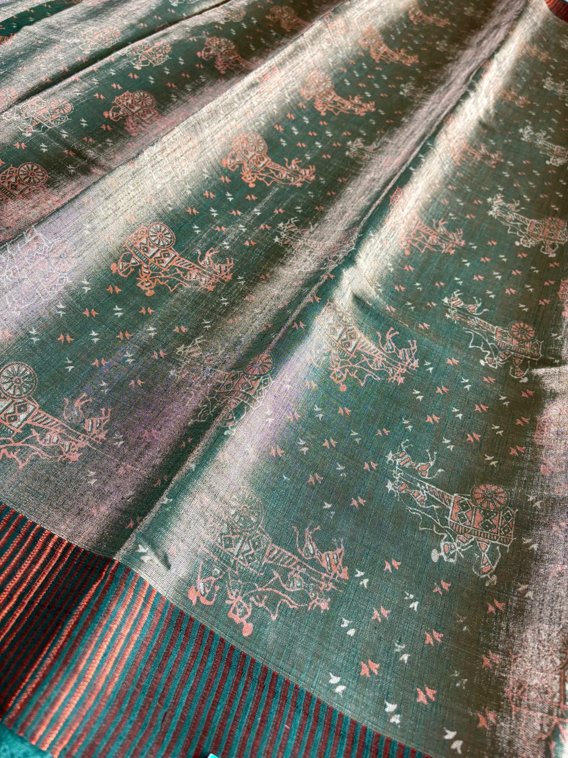 Tissue Viscose Zari Border - Image 2