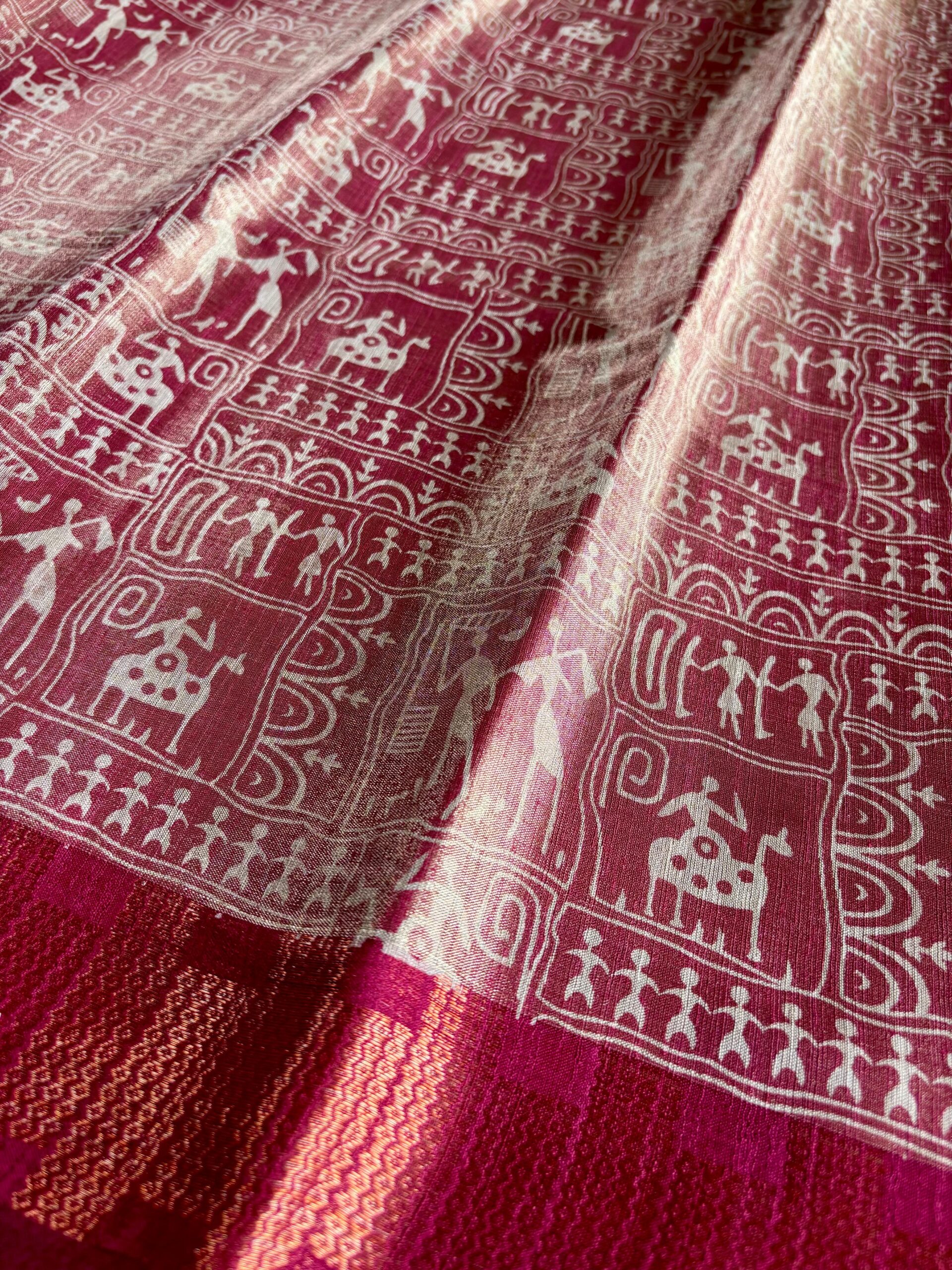 Tissue Viscose Zari Border - Image 2