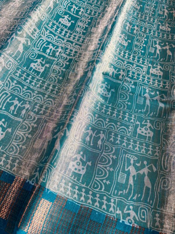 Tissue Viscose Zari Border - Image 2