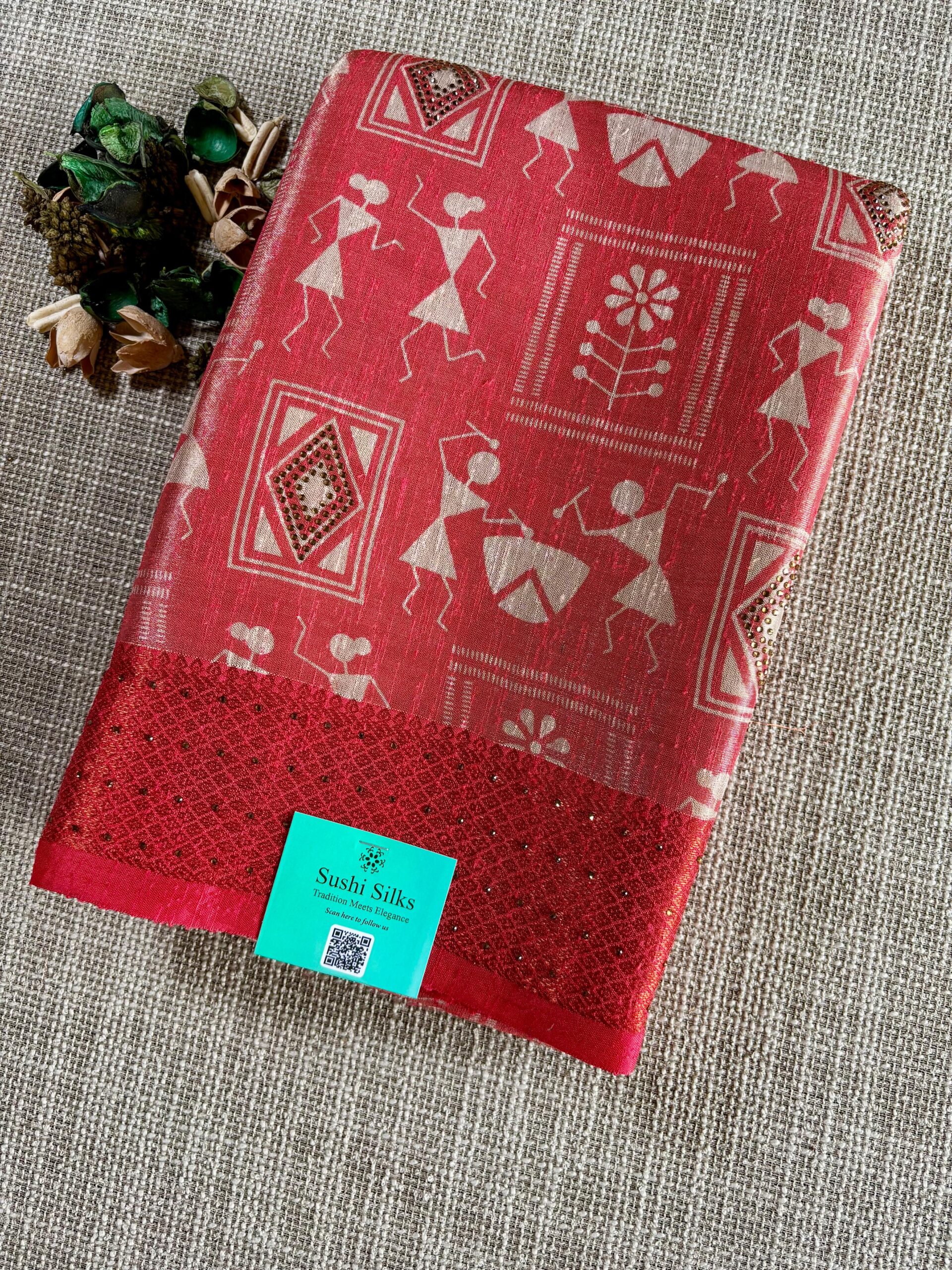 Tissue Viscose Swarovski work