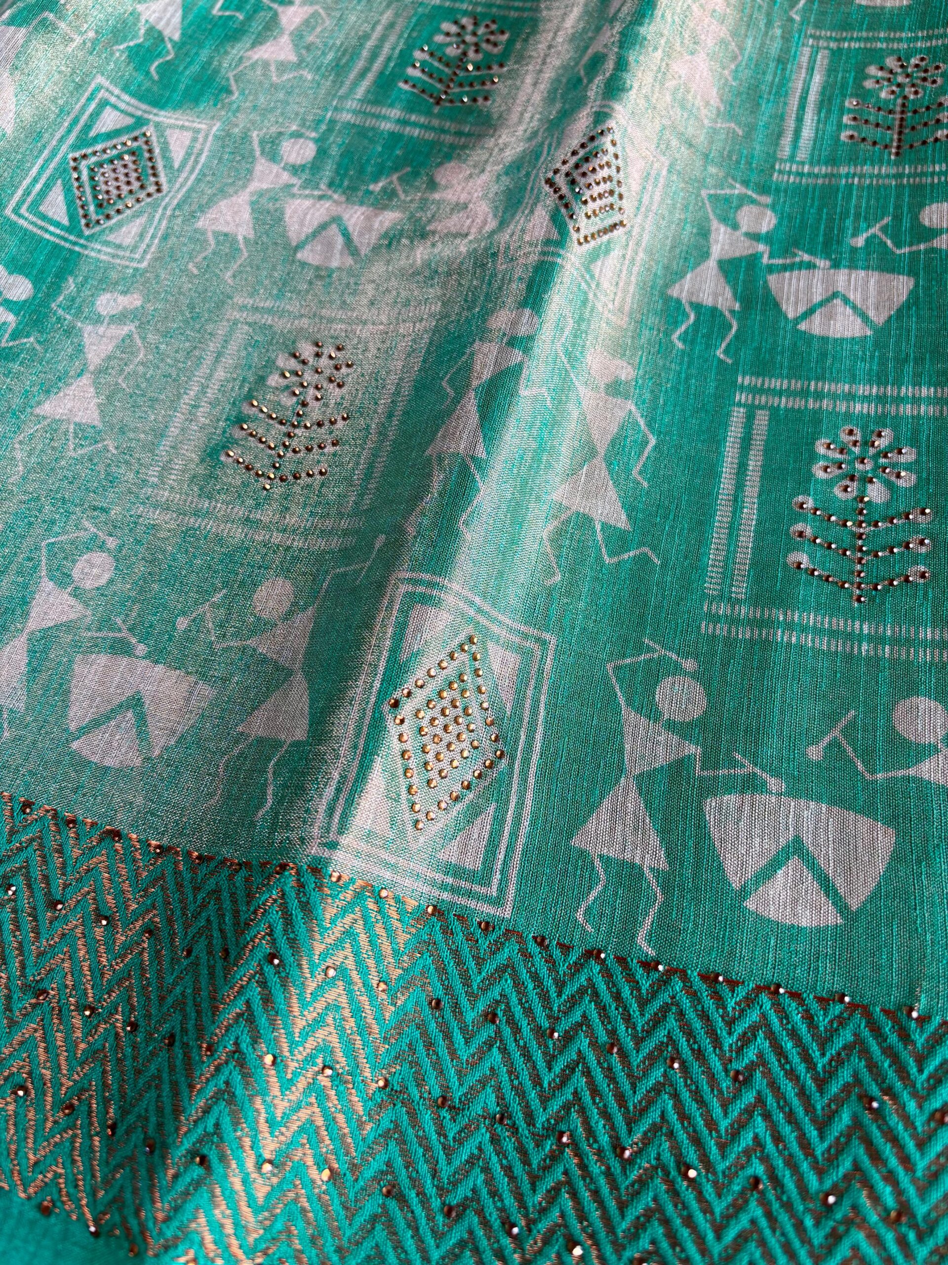 Tissue Viscose Swarovski work - Image 2