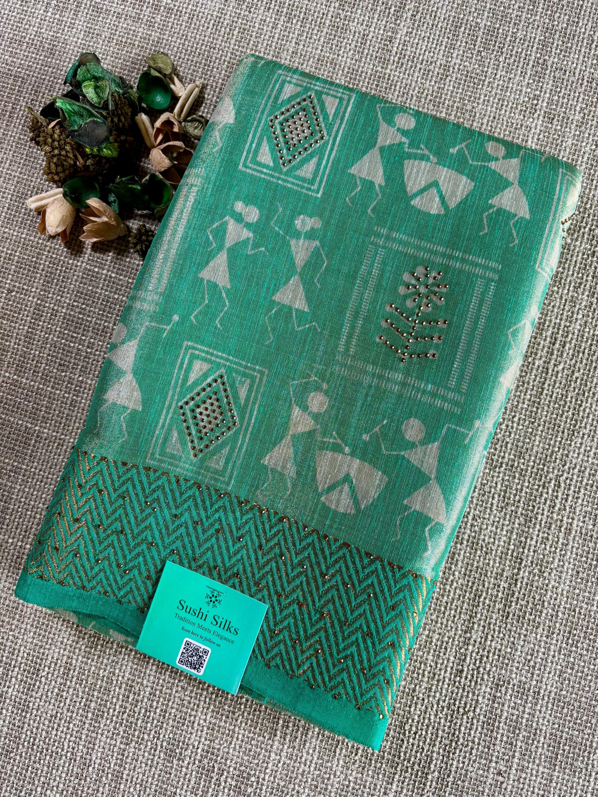 Tissue Viscose Swarovski work